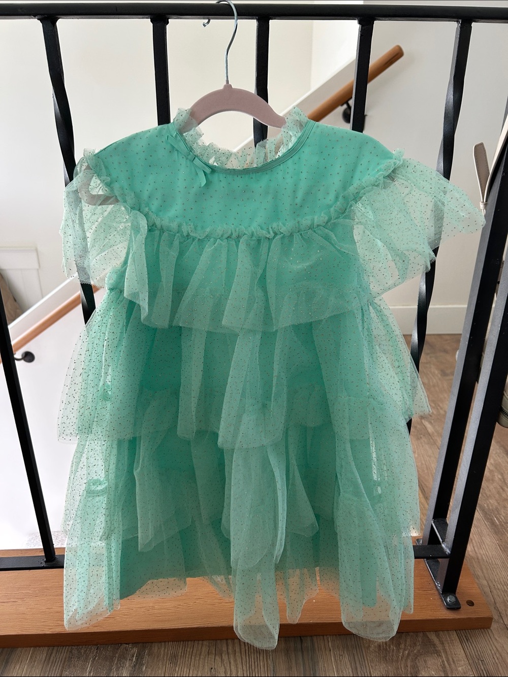 Janie and Jack Tiana Glitter Tulle Dress, Size 6